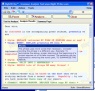 RightWriter Grammar Analysis screenshot